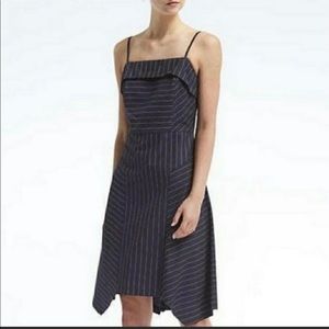 Banana Republic Navy & White Pinstripe Dress
